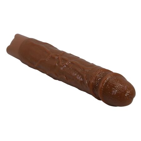 Коричневый реалистичный вибратор Osric - 22,3 см.